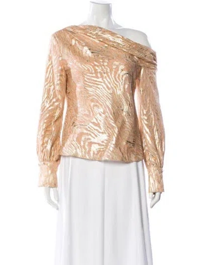 Pre-owned Simkhai Silk Animal Print Blouse