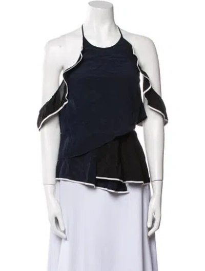 Pre-owned Simkhai Silk Halterneck Top In Multi