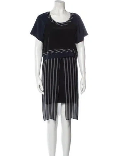 Pre-owned Simkhai Silk Knee-length Dress In Blue