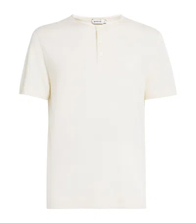 Simkhai Silk-linen Hayes Henley Shirt In White