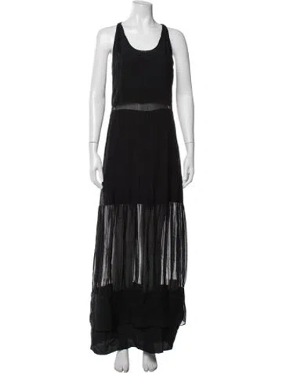 Pre-owned Simkhai Silk Long Dress In Black
