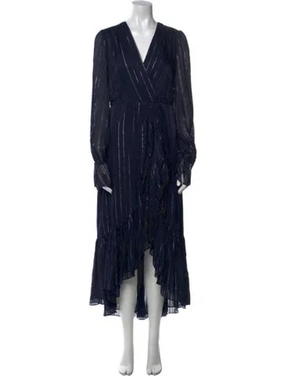 Pre-owned Simkhai Silk Long Dress In Blue