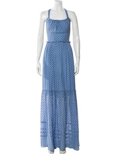 Pre-owned Simkhai Silk Long Dress In Blue