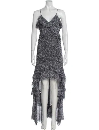 Pre-owned Simkhai Silk Long Dress In Blue