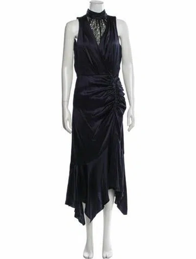 Pre-owned Simkhai Silk Long Dress In Blue