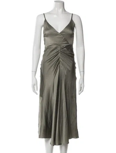 Pre-owned Simkhai Silk Long Dress In Neutral