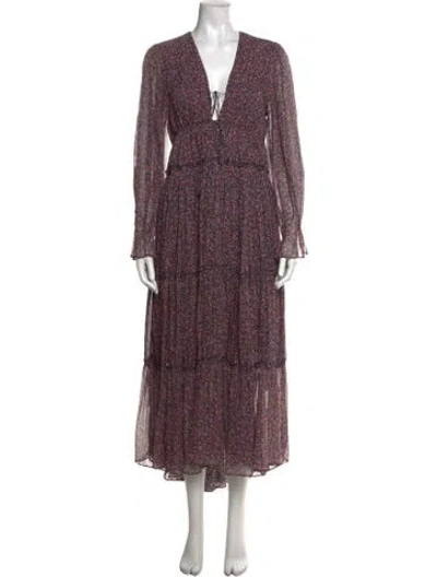Pre-owned Simkhai Silk Long Dress In Pink