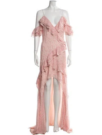 Pre-owned Simkhai Silk Long Dress In Pink
