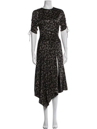 Pre-owned Simkhai Silk Midi Length Dress In Black
