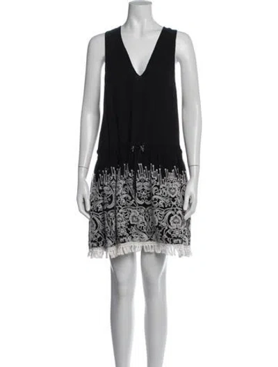 Pre-owned Simkhai Silk Mini Dress In Black