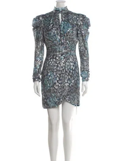 Pre-owned Simkhai Silk Mini Dress In Blue