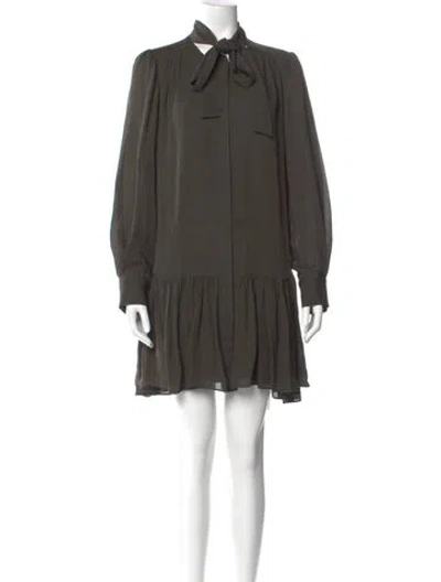 Pre-owned Simkhai Silk Mini Dress In Green