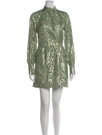 Pre-owned Simkhai Silk Mini Dress In Green