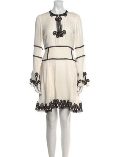 Pre-owned Simkhai Silk Mini Dress In Neutral