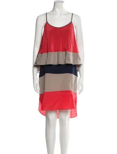 Pre-owned Simkhai Silk Mini Dress In Red