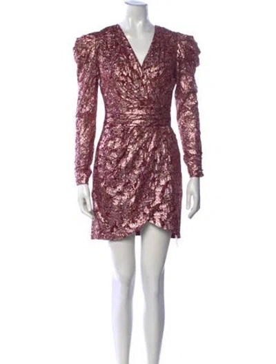 Pre-owned Simkhai Silk Mini Dress In Red
