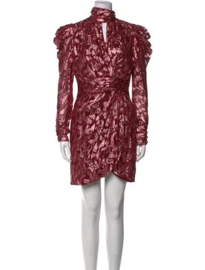 Pre-owned Simkhai Silk Mini Dress W/ Tags In Burgundy
