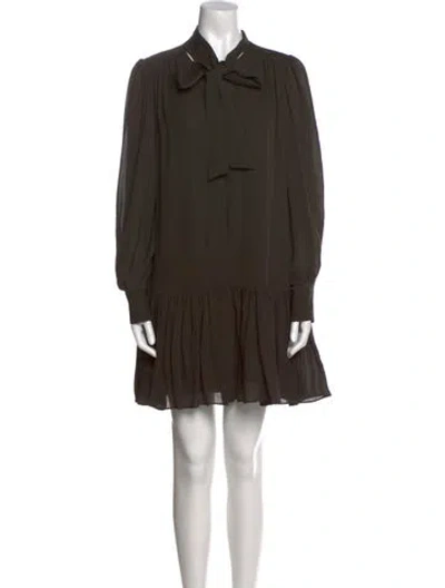 Pre-owned Simkhai Silk Mini Dress W/ Tags In Green