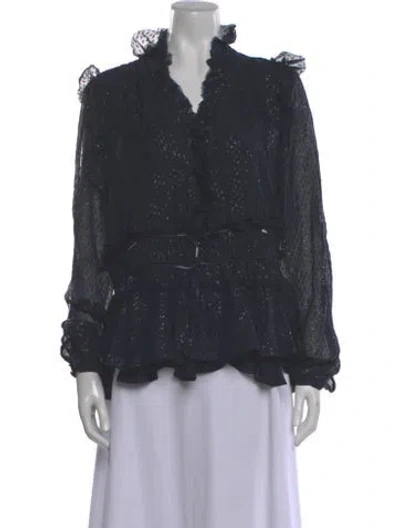 Pre-owned Simkhai Silk Printed Blouse