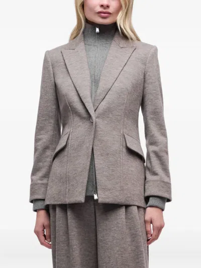 Simkhai Single-breasted Blazer In Gray