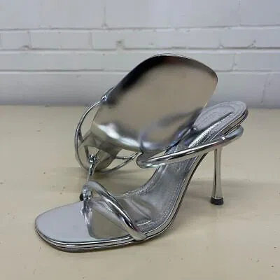 Pre-owned Simkhai Siren Metallic Leather Heeled Sandals Women's Size Eu37/us7