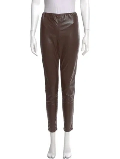 Pre-owned Simkhai Skinny Leg Pants In Brown