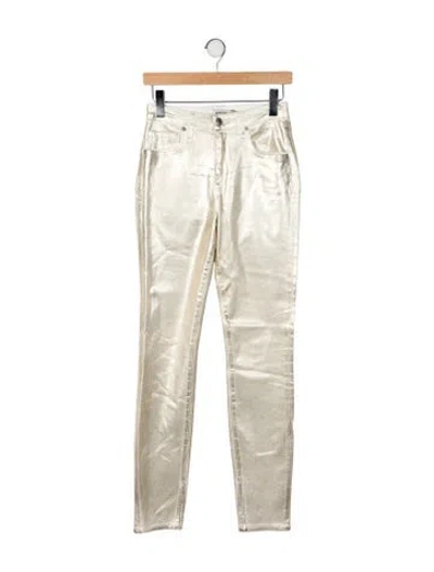 Pre-owned Simkhai Skinny Leg Pants In Gold