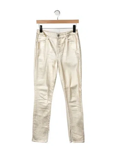 Pre-owned Simkhai Skinny Leg Pants In Yellow