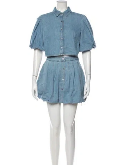 Pre-owned Simkhai Skirt Set In Blue