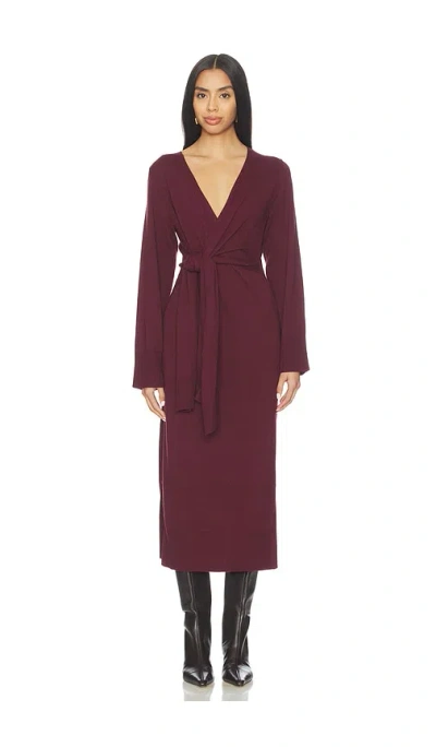 Simkhai Skyla Wrap Dress In Burgundy