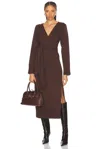 Simkhai Skyla Wrap Dress In Chocolate