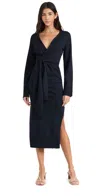Simkhai Skyla Wrap Dress Midnight Xs In Midnight