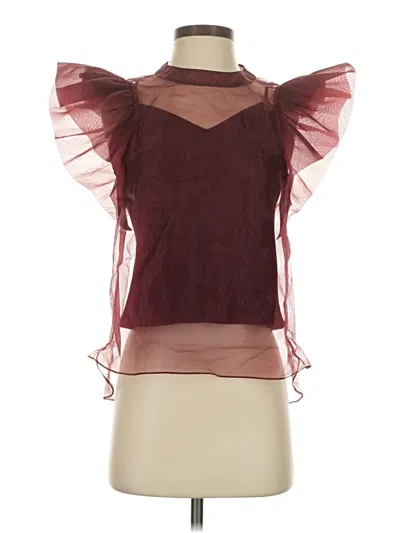 Pre-owned Simkhai Sleeveless Blouse In Burgundy