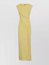 Simkhai Acacia Sleeveless Draped Midi Dress In Sulfur