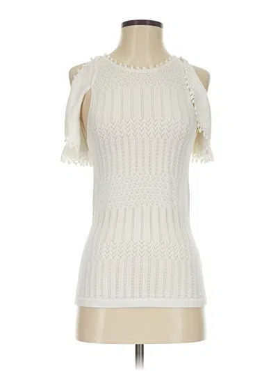 Pre-owned Simkhai Sleeveless Top Ivory Cold Shoulder Neckline Tops In White