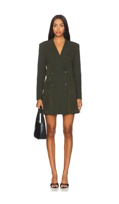 Simkhai Smith Blazer Mini Dress In Dark Green