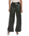 Simkhai Sofia Luxe Vegan Leather Cargo Pant In Black