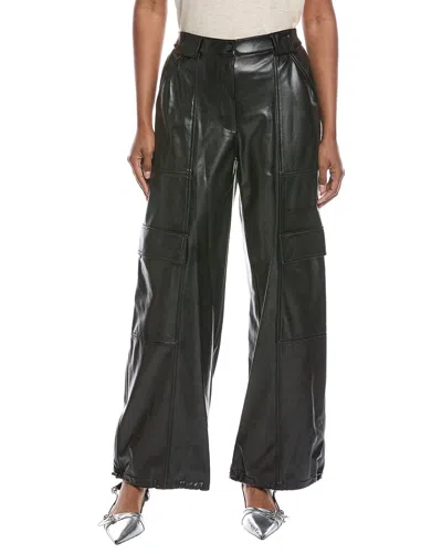 Simkhai Sofia Luxe Vegan Leather Cargo Pant In Black