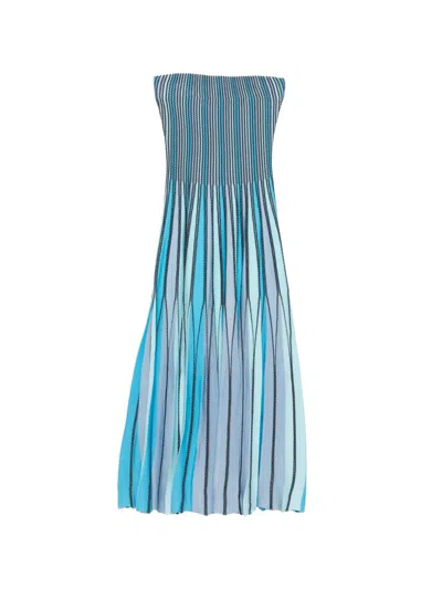 Simkhai Soleil Striped Midi Dress In Blue