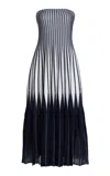 Simkhai Soliel Strapless Knit Midi Dress In Navy