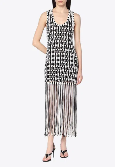 Simkhai Sonia Knitted Fringed Midi Dress