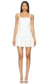 Simkhai Sophie Sleeveless Floral Lace Mini Dress In 白色
