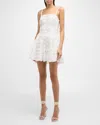 SIMKHAI SOPHIE SLEEVELESS FLORAL LACE MINI DRESS