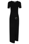 Simkhai Women's Short Sleeve Soren Knit Midi Dress In Black In Black