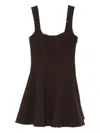 Simkhai Square-neck Mini Dress In Brown