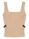 Simkhai Square-neck Top In Brown