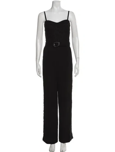 Pre-owned Simkhai Square Neckline Jumpsuit In Black