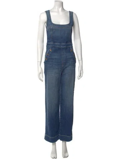 Pre-owned Simkhai Square Neckline Jumpsuit In Blue