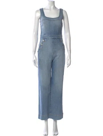 Pre-owned Simkhai Square Neckline Jumpsuit In Blue