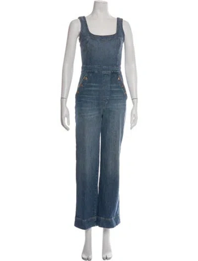 Pre-owned Simkhai Square Neckline Jumpsuit In Blue